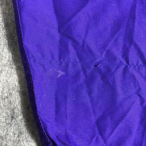 Vintage LL Bean Anorak Nylon Windbreaker Mens XL Purple 1/2 Zip Hood USA READ - Picture 9 of 9